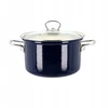 Belis emaliuotas Eco Ceramic puodas 2,6 l - 18 cm, tamsiai mėlynas - II kokybė