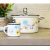 BELIS Emaliuotas puodas su stikliniu dangteliu MEADOW 20 cm/3,6 l