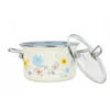 BELIS Emaliuotas puodas su stikliniu dangteliu MEADOW 20 cm/3,6 l