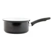 Belis SFINX Emaliuotas puodas su rankena STANDARTINIS juodas 14cm, 0,8l