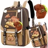 Bergens CAPIBARA BACKPACK SCHOOL MOKYKLOS MOKYKLOS MASKOTAS VAIKAMS FR. KAPIBARA