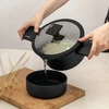 Berlinger Haus Berlingerhaus puodas su dangčiu 20cm Matte Juodas