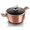 Berlinger Haus Puodai su akmens efektu ir dangčiu 20 cm Rosegold Metallic Line