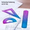 Berlingo Rinkinys geometryczny Radiance linijka, ekierka, kątomierz róż-nieb
