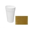 Besco Uniqa Glam Gold akmens masės praustuvas su koja,su Klik-klak Baltas
