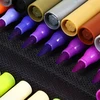 Bez Marki 100SZT MARKERY AKRYLOWE Rinkinys DUAL TIP PĘDZELKI DO MANDALI NOTATNIKA