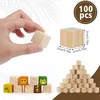 Bez Marki 100X MEDINIŲ KUBŲ BLOKŲ DIY, DIY DIY, DIYMAS