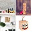 Bez Marki 100X MEDINIŲ KUBŲ BLOKŲ DIY, DIY DIY, DIYMAS