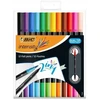 Bez Marki 12 SPALVŲ ŽYMEKLIŲ RINKINYS BIC DVIŠALĖS TRIPS su skirtingo storio antgaliais