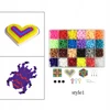 Bez Marki 24 spalvų 5 mm spalvingų Hama Perler saugiklių karoliukų rinkinys vaikams „pasidaryk pats“, 1 stilius