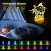 Bez Marki 3D DINOZAUR + JEDNOROŻEC Naktinė lempa LED 7 USB/BATERIE + Pultas 16 KOLORÓW