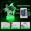 Bez Marki 3D DINOZAUR + JEDNOROŻEC Naktinė lempa LED 7 USB/BATERIE + Pultas 16 KOLORÓW