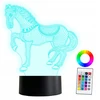 Bez Marki 3d Led Naktinė Lempa Arklys 16 Spalvų Usb Nuotolinio Valdymo Pultelis