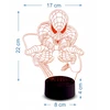 Bez Marki 3d Led Spiderman Naktinė Lempa su Pilotu, Keičiama Spalva