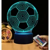 Bez Marki 3D RGB LED futbolo naktinė lempa, stalinė lempa, nuotolinio valdymo pultas, vaikams