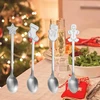 Bez Marki 4x nerūdijančio plieno Kalėdų metalo rinkinys, kalėdiniai stalo įrankiai, 5 colių Argent