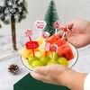 Bez Marki 8 gabaliukai kalėdinio maisto krapštukai sausainiams užkandžiams raudoni