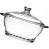 Bez Marki Angoily Glass puodas su dangčiu, apie 2,5 l