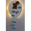 Bez Marki BALLOON LED naktinė lempa vaikui su spalvingu vardu ant sienos