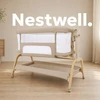 Bez Marki Concepthood Nestwell łóżeczko dostawne su kołyską Linen rusvai gelsvas