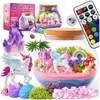 Bez Marki CREATIVE DIY UNICORN KIT MAGICAL TERRARIUM LED FONNIS ŠVIETIMAS + NUOTOLINIO PULTAS