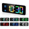 Bez Marki CYFROWY BUDZIK ELEKTRONICZNY LED RGB KOLOROWY WYŚWIETLACZ ZEGAR DO SYPIALNI