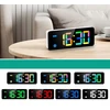 Bez Marki CYFROWY BUDZIK ELEKTRONICZNY LED RGB KOLOROWY WYŚWIETLACZ ZEGAR DO SYPIALNI