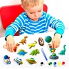 Bez Marki DAŽYMO RINKINYS VAIKAMS 3D DINOZAURŲ FIGURĖLIŲ DAŽŲ MONTESSA šepetėliai