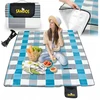 Bez Marki Didelis 200x200 cm pledas piknikui, vandeniui atsparus, su tvirtinimo kuoliukais