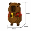 Bez Marki DIDELIS 3D CAPYBARA KALULŲ RINKINYS SU KURINE IR GRUPĖTOMIS 1483 ELEMENTAI. „Pasidaryk pats“ FIGŪRA