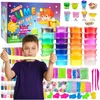 Bez Marki DIDELIS SLIME RINKINYS, SLIMŲ GAMYBAI VAIKAMS PLASTIKOS PASTA 126in1