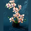 Bez Marki Dirbtinė orchidėja vazonėlyje Orchidėjų modelio kūrybinis rinkinys, statybiniai blokai