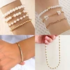 Bez Marki DIYQueen Beads rinkinys 720 vnt, balto aukso apyrankėms