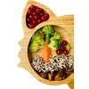 Bez Marki Drewniana Bambusowa Miseczka podzielna do karmirnia dzieci 240