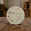 Bez Marki Drewniana lampka nocna dla dziecka LED su imieniem personalizowana stojąca
