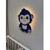 Bez Marki drewniana lampka nocna Led do pokoju dziecięcego Małpka