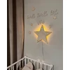 Bez Marki Drewniana lampka nocna LED kinkiet gwiazdka do pokoju dziecięcego