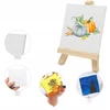 Bez Marki Drobės 10x10cm tapybai, baltos medvilnės lentos, nedideli molbertai, magnetukai