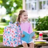 Bez Marki Dukartų rinkinys: Kuprinė, rankinė ir dėklas su gėlių raštu