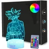 Bez Marki DZIECIĘCA LAMPA 3D SMART TOUCH DRAGON BALL GOKU Z PILOTEM STEROWANIA