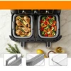 Bez Marki FORMA SZKLANA 20X15CM NACZYNIE PIECZENIA AIRFRYER UCHWYTY SILIKONOWE