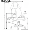 Bez Marki FOTEL BIUROWY BLOMO SZARO-JUODA ERGONOMICZNY SUKAMASIS Krzesło TKANINA