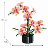 Bez Marki Gėlių orchidėja 3D iš statybinių blokų Orchidėja vazoje 866 vnt. „Pasidaryk pats“ dekoracija