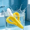 Bez Marki Geltona ortodontinė logopedinė silikoninė 3D banano formos dantukas