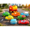 Bez Marki Gipso automobilių rinkinys piešimui, 3d, laikymo dėžutė