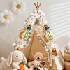 Bez Marki GIRLANDA NA PLUSZAKI 200 CM BAWEŁNIANA Z 20 METALOWYMI KLAMERKAMI DREWNIANA