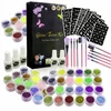 Bez Marki GLITTER TATOO RINKINYS VAIKAMS GLITTER TEMPLATES 24 vnt 3x XXL GLUE