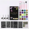 Bez Marki GLITTER TATOO RINKINYS VAIKAMS GLITTER TEMPLATES 24 vnt 3x XXL GLUE