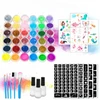 Bez Marki GLITTER TATTOO RINKINYS, PLAUNAMI GLITTER ŠABLONAI VAIKAMS