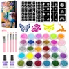 Bez Marki GLITTER TATTUOS DIDELIS GLITTER TATTUOS RINKINYS 150 ELEMENTŲ